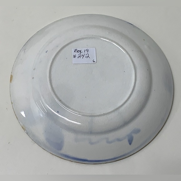 19th Century Antique Gaudy Welsh Dowsywales Pattern 6” Round Hand Painted Plate - Picture 7 of 13